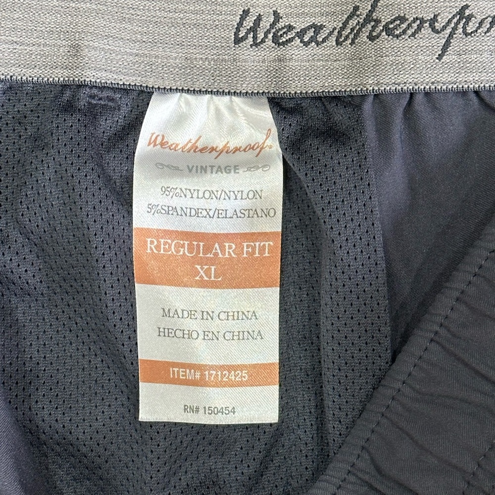 Men's Weatherproof XL 40 42 Chino Khakis Shorts Charcoal Golf Elastic Waist - Picture 9 of 9